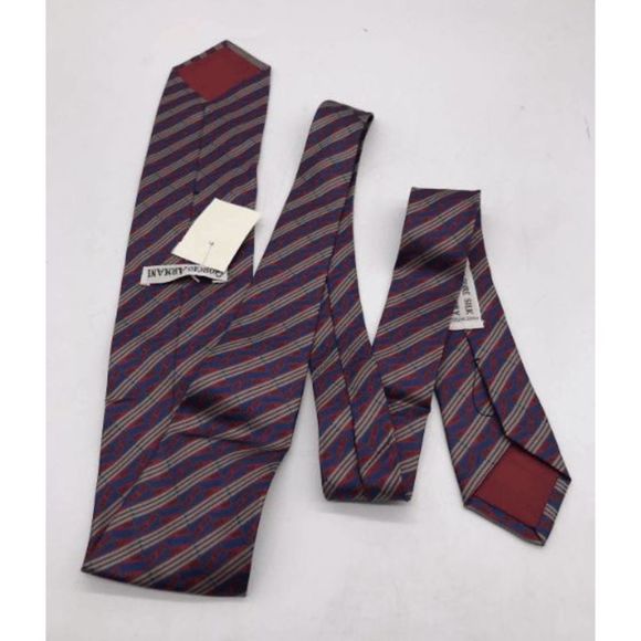 GIORGIO ARMANI Multi Colored Silk Neck Tie w/ COA - Picture 5 of 5